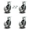 Service Caster 12 Inch Heavy Duty Semi Steel Cast Iron Caster Set with Swivel Locks, 4PK SCC-KP92S1230-SSR-BSL-4 - alternate 1